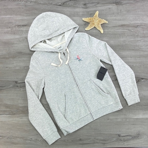 🔆HURLEY🔆 BIRDS OF PARADISE ZIP UP HOODIE SWEATSHIRT - Picture 2 of 16